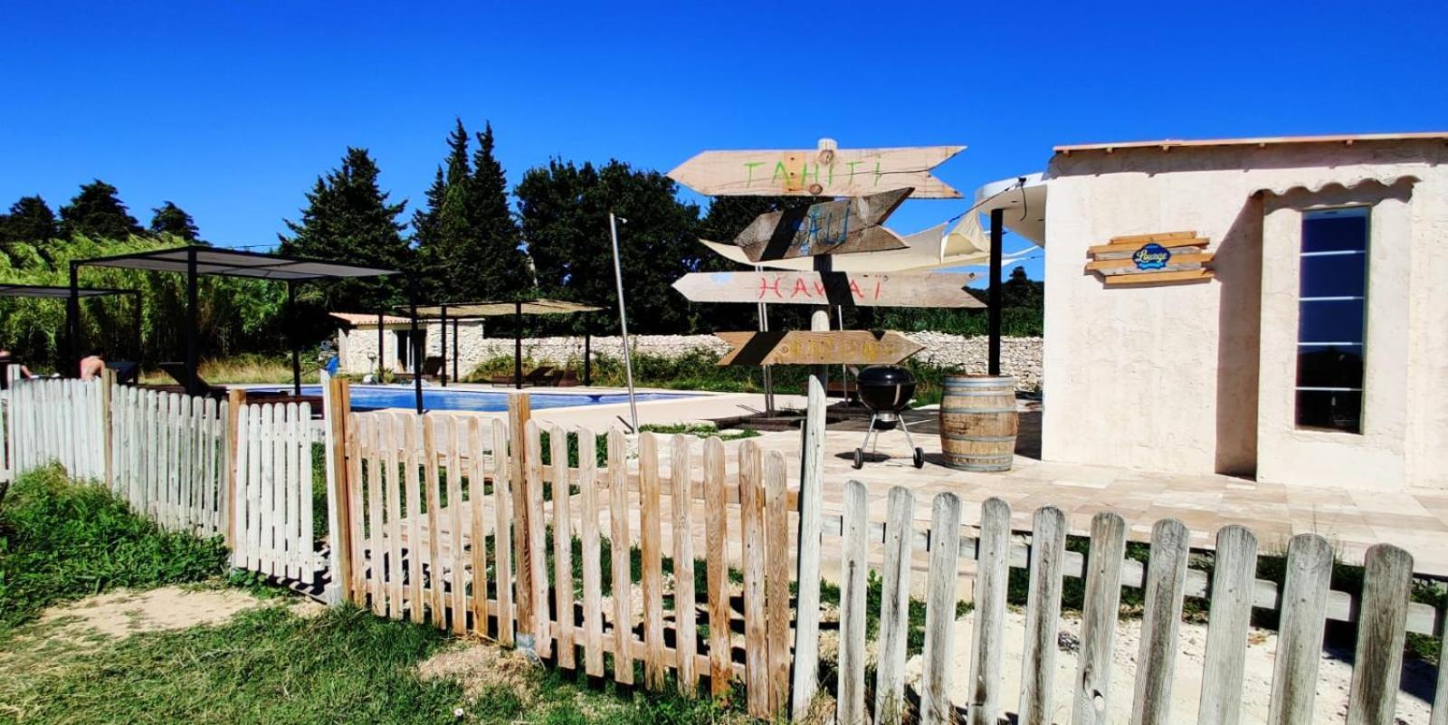 רושפור-דו-גאר Chambre Cosy Avec Terrasse Sur La Colline Boisee, Parking Prive, Jardin, Calme, Climatisation, 10 Mn Pont Du Gard Num7 מראה חיצוני תמונה